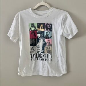 Taylor Swift Youth The Eras Tour White Graphic Tee